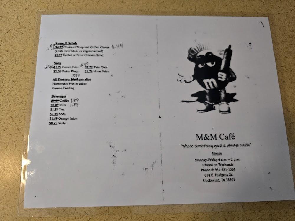 M & M Country Cafe Menu image 1